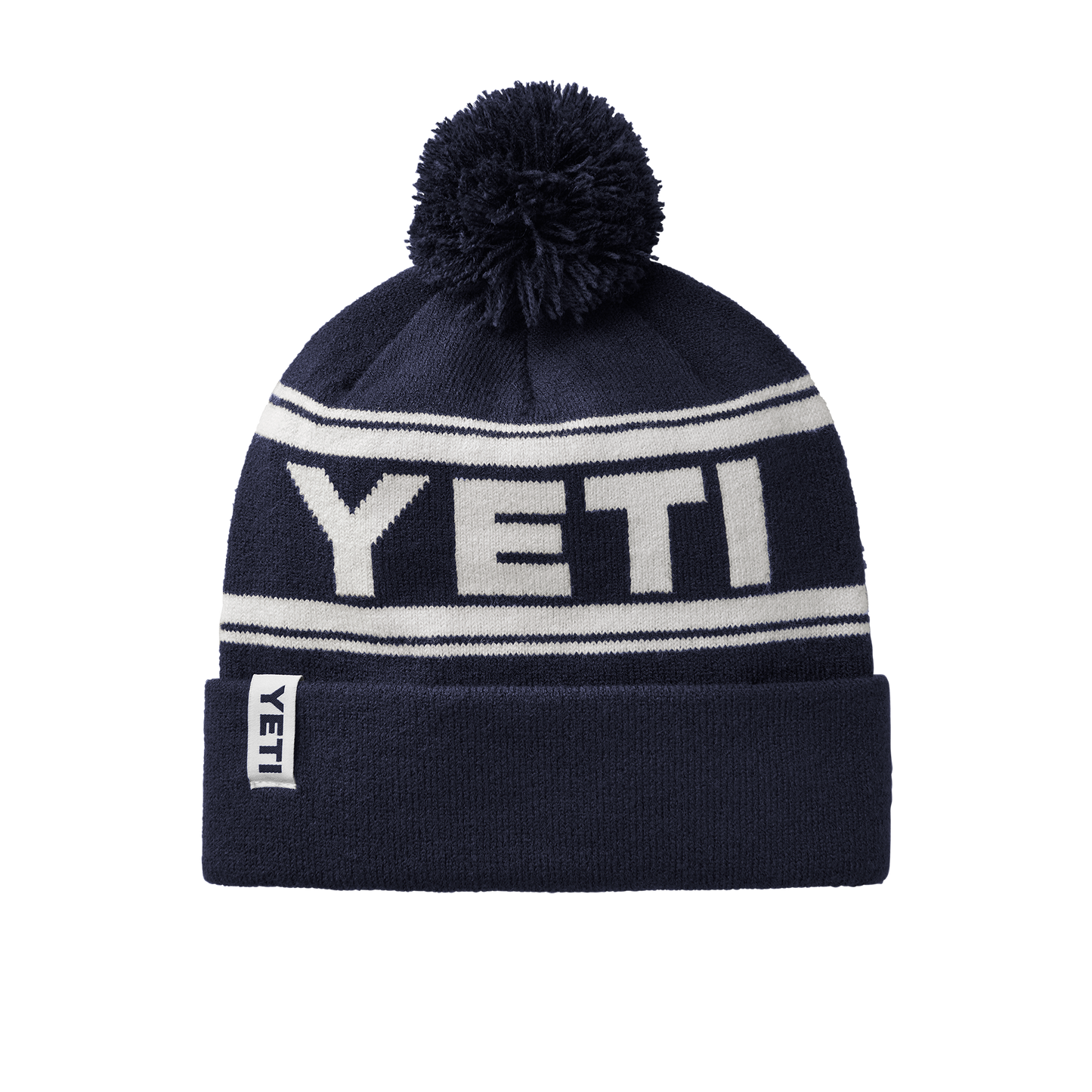Yeti Logo retro Knit Beanie Hat - Navy