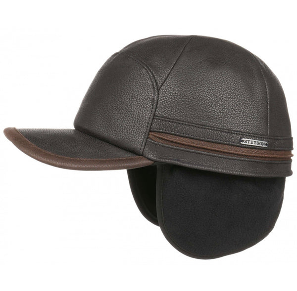 Stetson Byers Leather Cap - Black