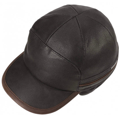 Stetson Byers Leather Cap - Black