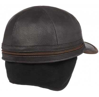 Stetson Byers Leather Cap - Black