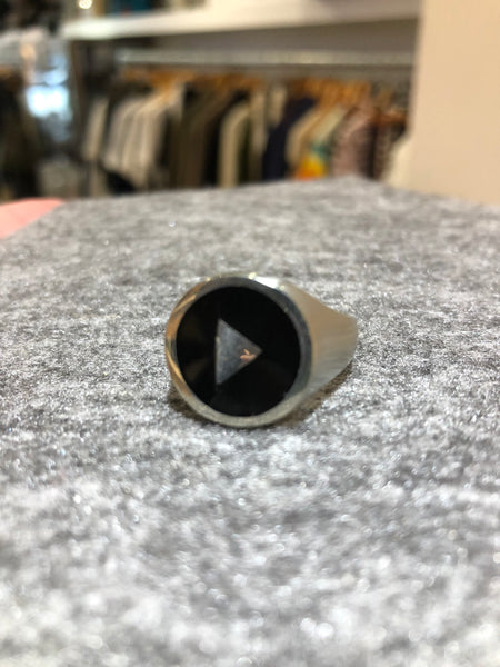 Music Ring Stainless with Black