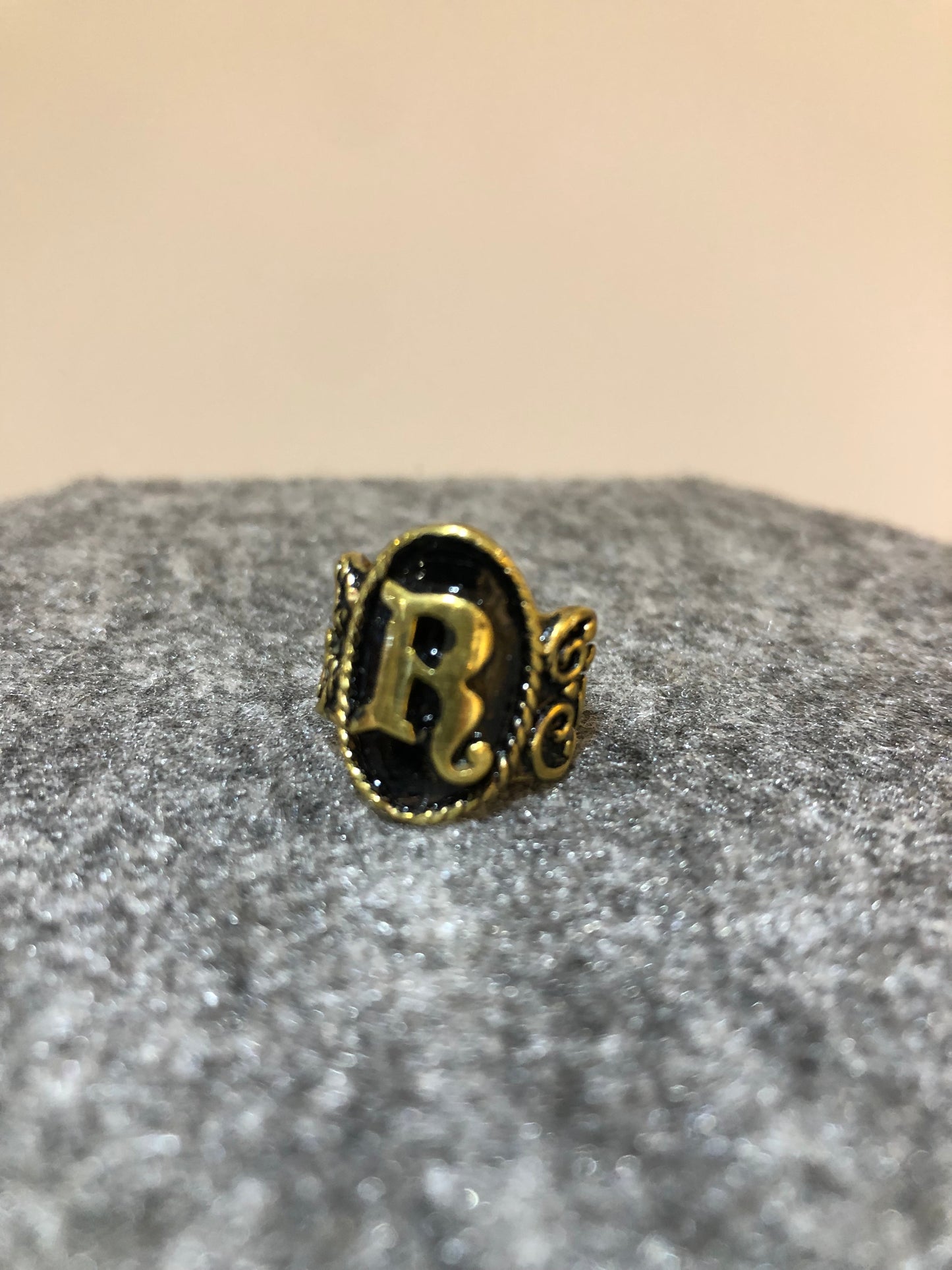 ABC Letters Cigar Ring Bronze with Black