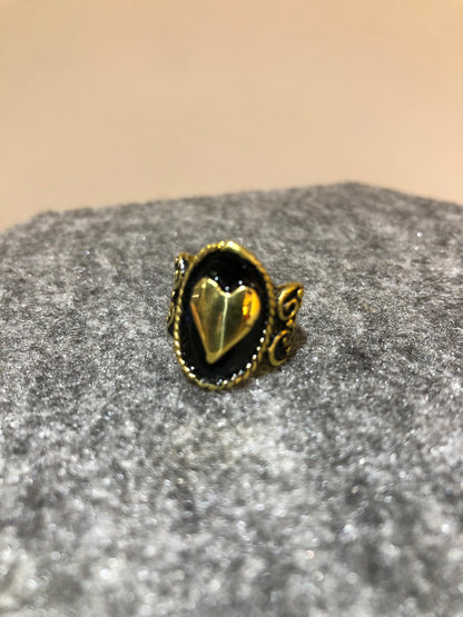 ABC Letters Cigar Ring Bronze with Black