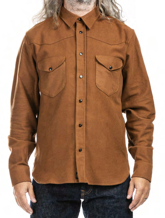 Indigofera Manolito Shirt - Brown Moleskin