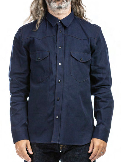Indigofera Manolito Shirt Yambaru Selvage Denim- Indigo