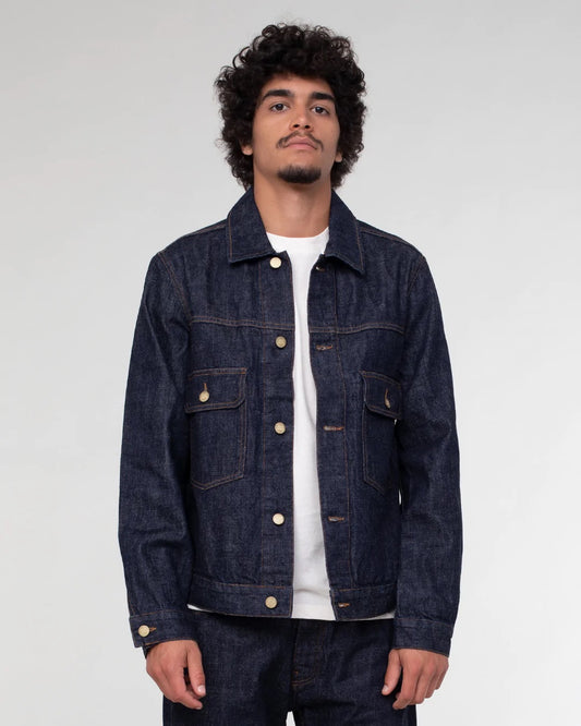 Eat Dust Type Dust 14oz Heavy Denim Jacket - Indigo