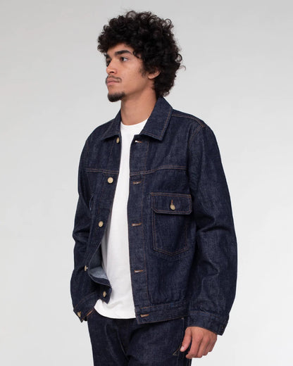 Eat Dust Type Dust 14oz Heavy Denim Jacket - Indigo