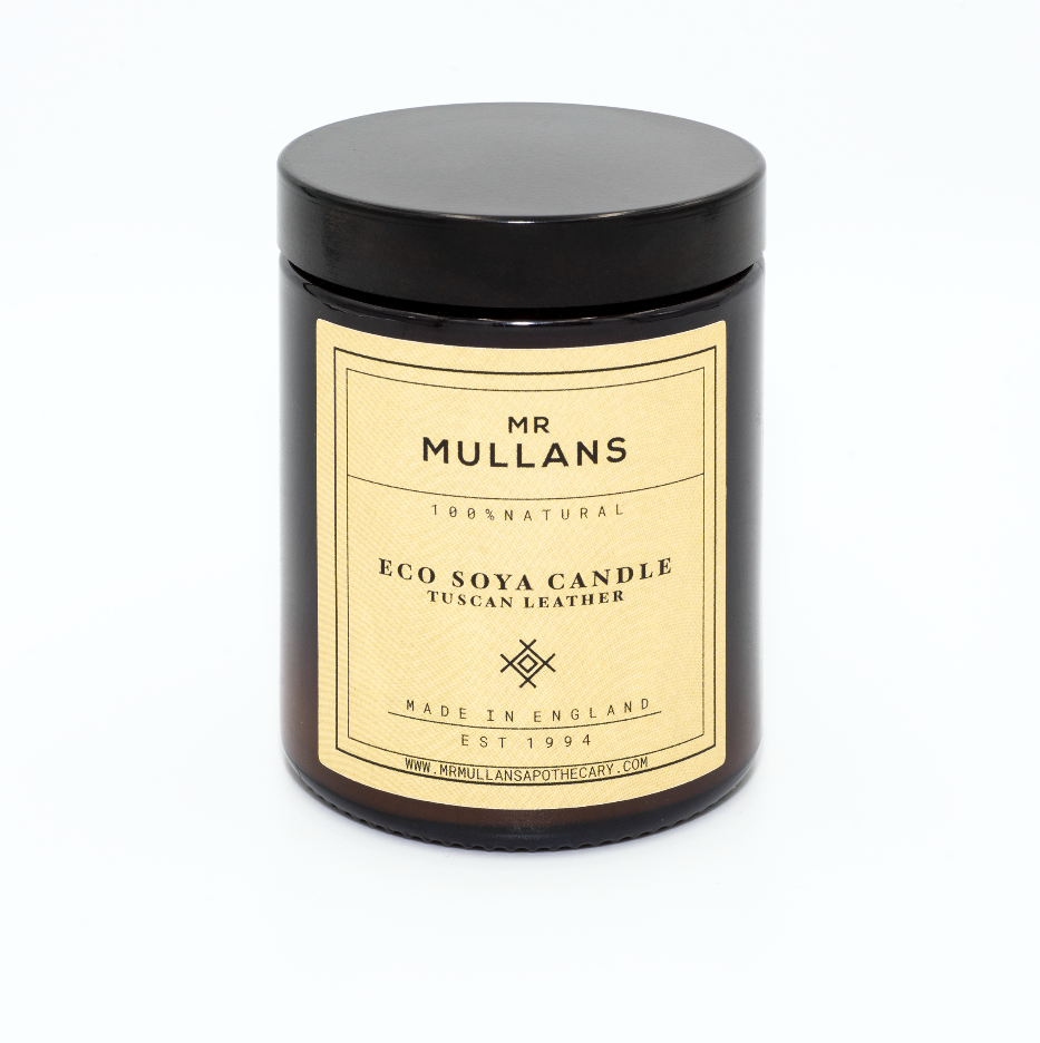 MR MULLAN'S SCENTED CANDLES (four scents available) 200g, candle, Mr Mullan's Apothecary, Mr Mullan's General Store, Tuscan Leather, Tuscan Leather, [option2], [option3]. We recommend using the default value. Default value is: MR MULLAN'S SCENTED CANDLES (four scents available) 200g - Mr Mullan's General Store