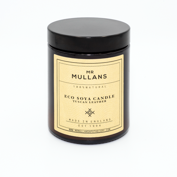 MR MULLAN'S SCENTED CANDLES (four scents available) 200g, candle, Mr Mullan's Apothecary, Mr Mullan's General Store, Tuscan Leather, Tuscan Leather, [option2], [option3]. We recommend using the default value. Default value is: MR MULLAN'S SCENTED CANDLES (four scents available) 200g - Mr Mullan's General Store