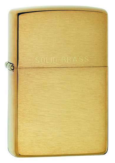 Zippo Lighter - Brushed Solid Brass